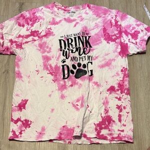 Gildan Pink and White Dog Lover Tee